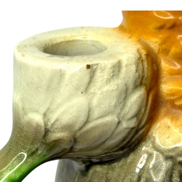 Antique‎ French Majolica Parrot Pitcher Keller Guerin St. Clément Mold 468 - Picture 9 of 10